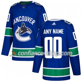 Adidas Maillot de Hockey Vancouver Canucks Personnaliser 2017-2018 Bleu Authentic - Homme